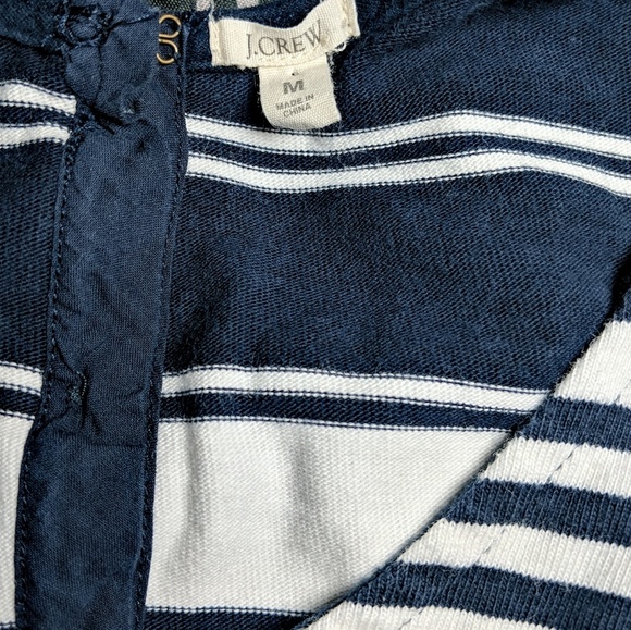 J. Crew navy/white striped back button dress - Picture 5 of 7